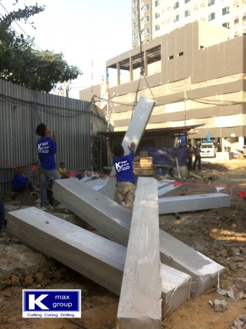 รื้อเสาคอนกรีต นนทบุรี